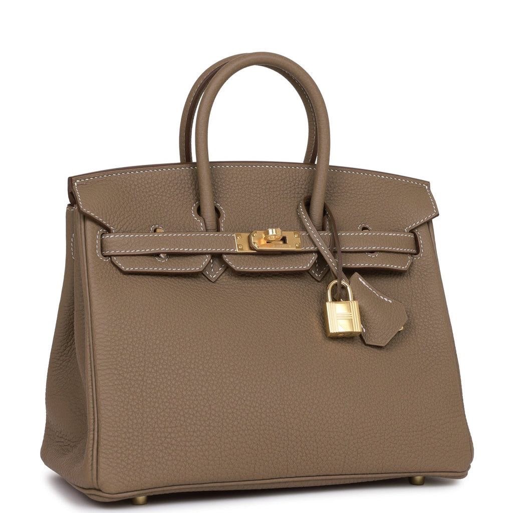Taupe structured handbag