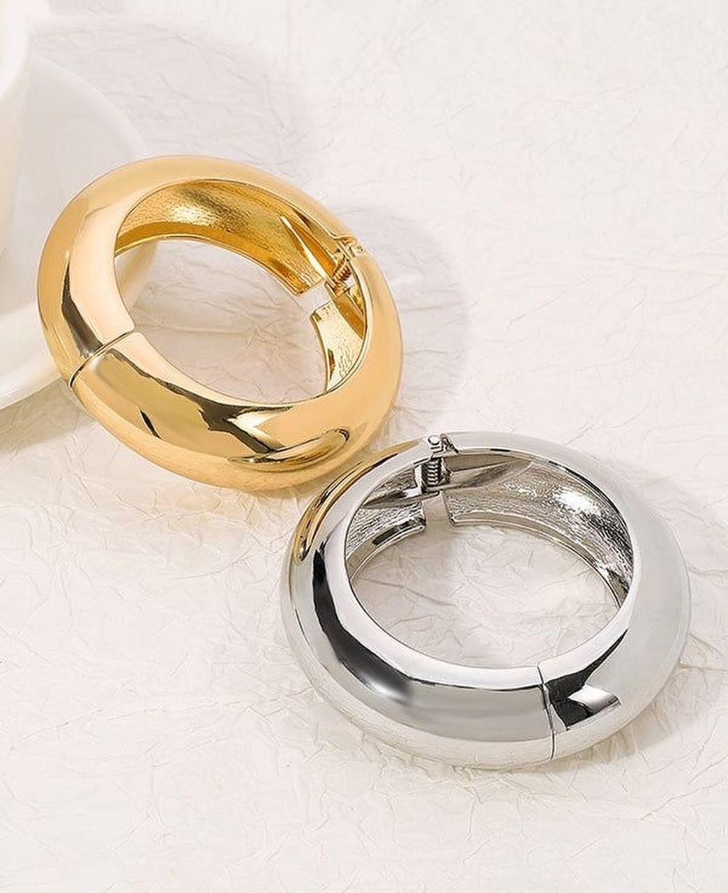 Gold-tone and silver-tone rings